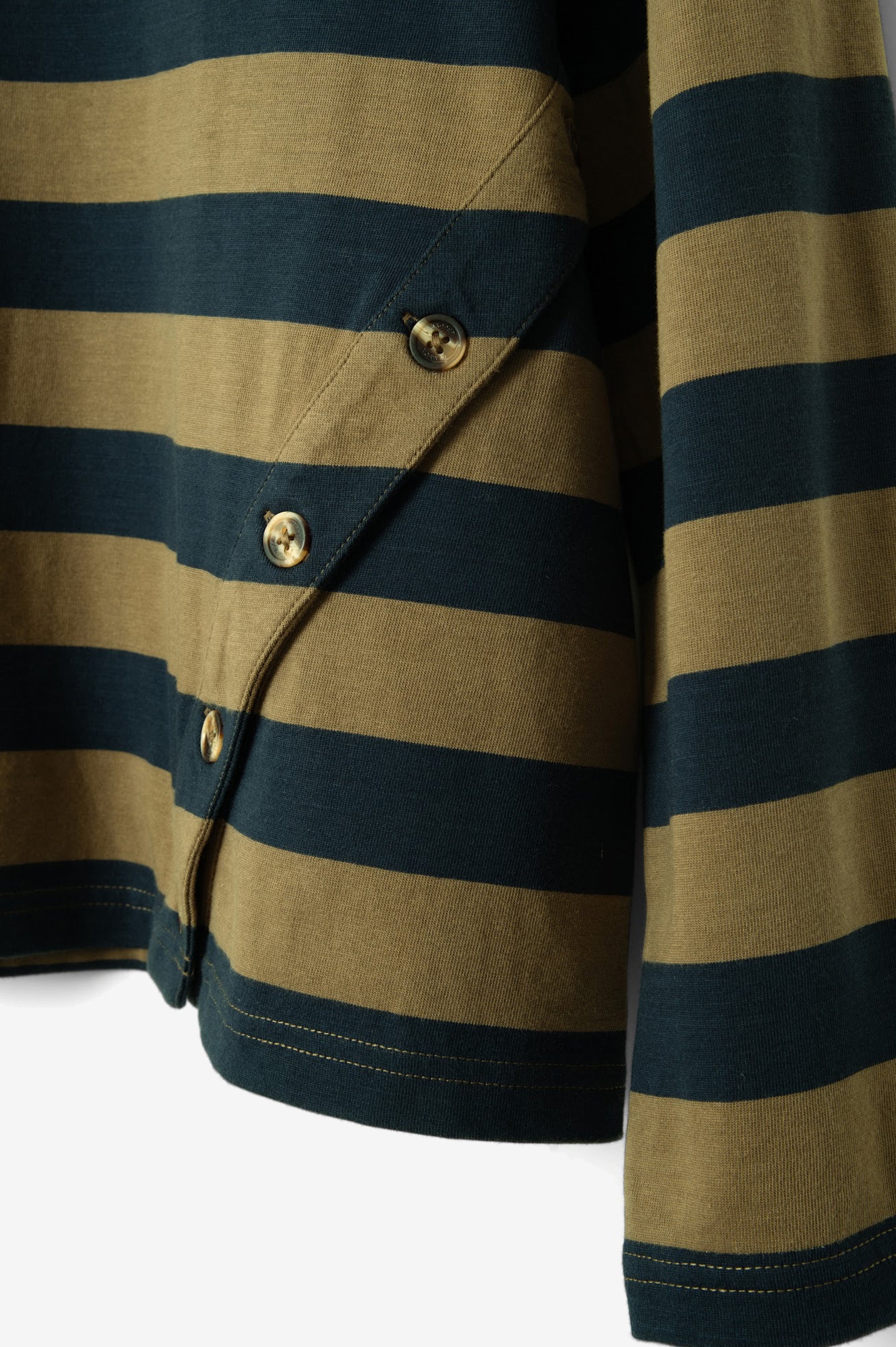 Damson Madder Scottie LS Tee – Olive Stripe