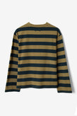 Damson Madder Scottie LS Tee – Olive Stripe