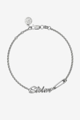 Stolen Girlfriends Club Sentimental Script Bracelet - Silver