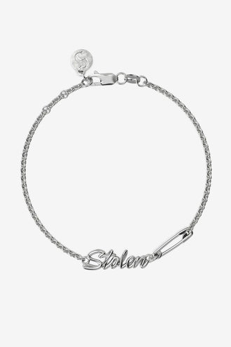 Stolen Girlfriends Club Sentimental Script Bracelet - Silver