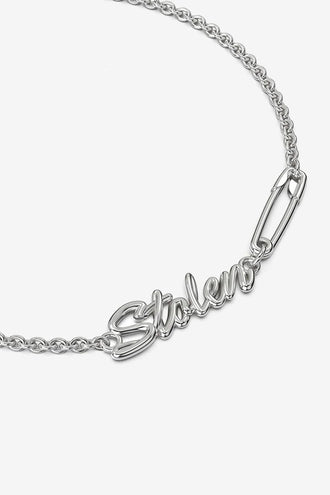 Stolen Girlfriends Club Sentimental Script Bracelet - Silver