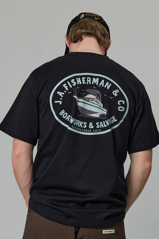 Just Another Fisherman Boatworks Sea Tee - Black