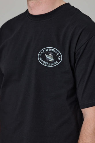Just Another Fisherman Boatworks Sea Tee - Black