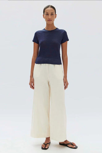 Assembly Seaford Linen Tee - True Navy