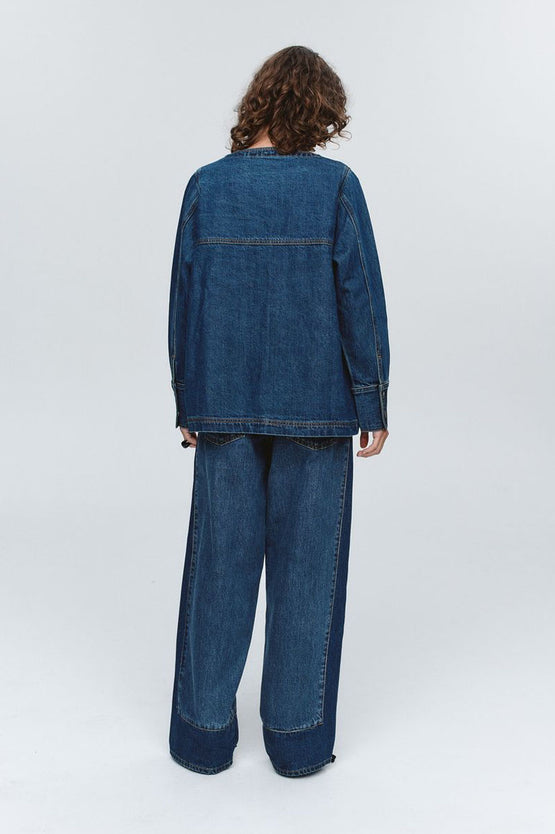 Marle Seam Shirt - Washed Indigo