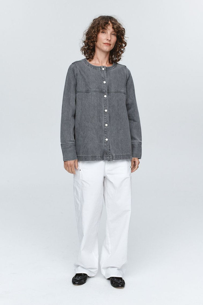 Marle Seam Shirt - Stone