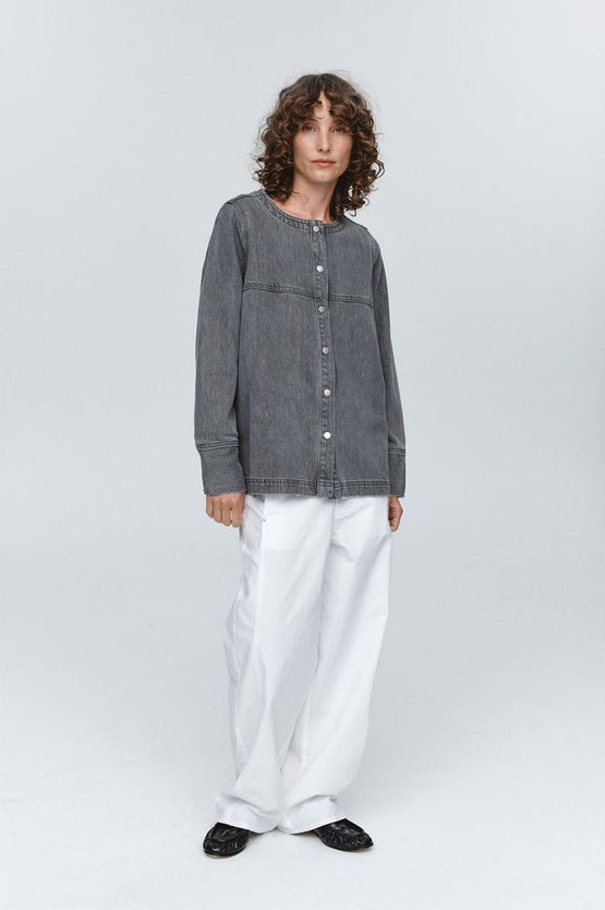 Marle Seam Shirt - Stone
