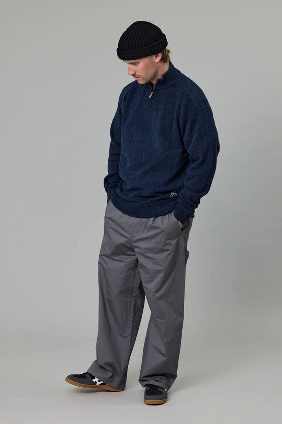 Just Another Fisherman Merino Keyport 1/4 Zip - Indigo