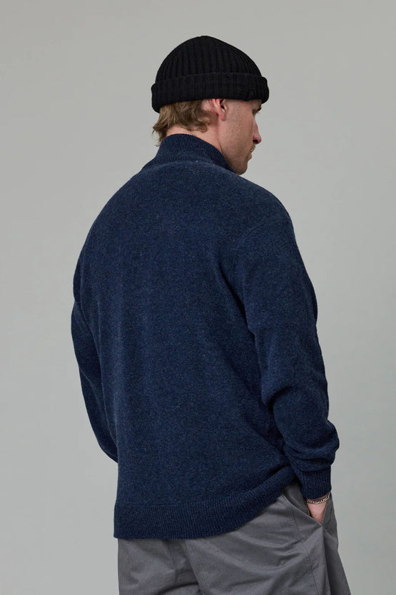 Just Another Fisherman Merino Keyport 1/4 Zip - Indigo