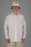 Just Another Fisherman Seaway Stripe Shirt - Brown/White