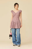 Ruby Selma Mini Dress - Merlot Gingham