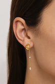 By Charlotte Serene Lotus Chain Earrings - Gold