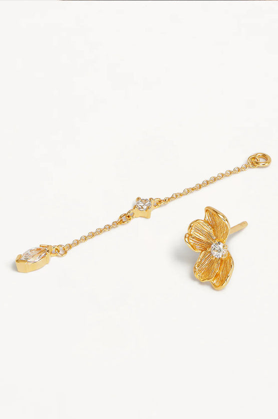 By Charlotte Serene Lotus Chain Earrings - Gold
