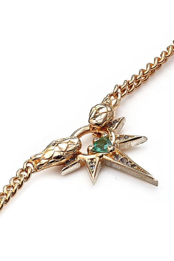 Stolen Girlfriends Club Serpent Spike Necklace - Gold