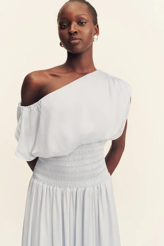 Shona Joy Agnes Shirred Maxi - Sky