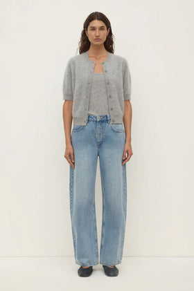 Assembly Carina Wool SS Cardi - Grey Marle