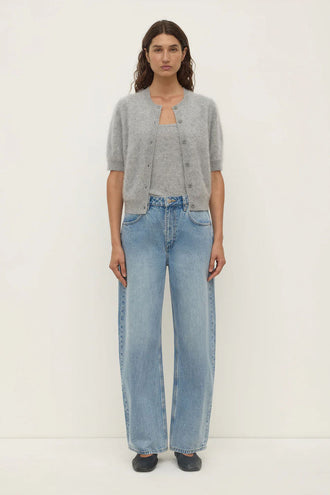 Assembly Carina Wool SS Cardi - Grey Marle