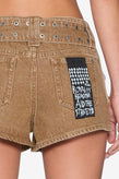 Ksubi Micro Short Belted Rider - Brown