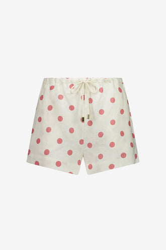 Caitlin Crisp Juno Short - Pink Spot Linen