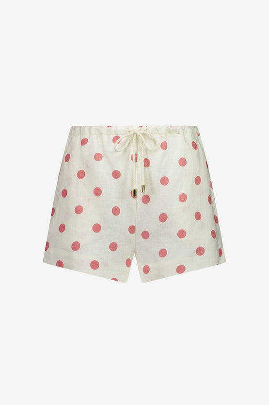 Caitlin Crisp Juno Short - Pink Spot Linen