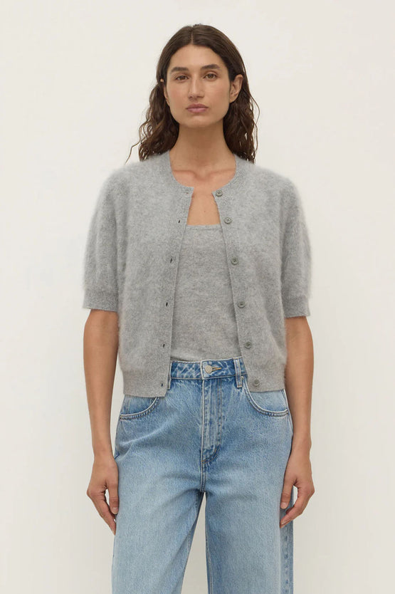 Assembly Carina Wool SS Cardi - Grey Marle