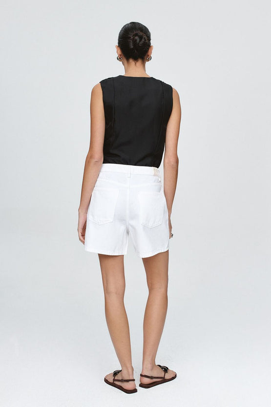 Marle Classic Jean Short - Blanc