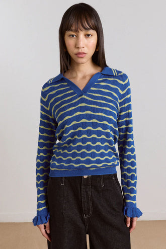 Damson Madder Silvia Polo - Blue Mint