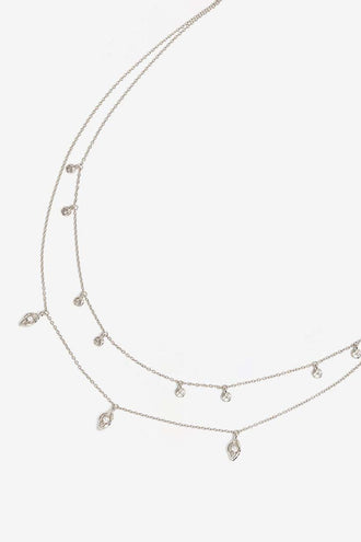 By Charlotte I Am Protected Layered Choker - Silver