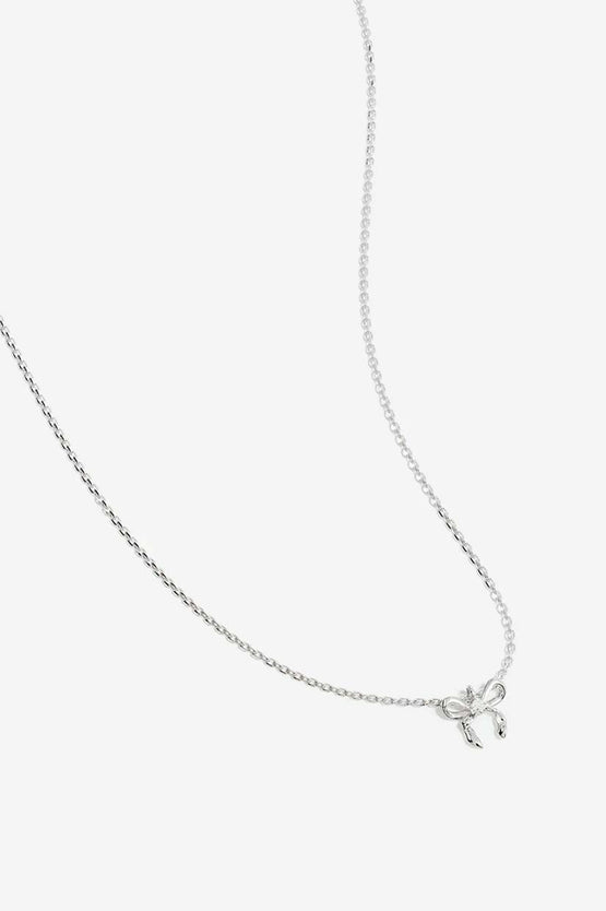 By Charlotte Forever More Bow Necklace - Silver