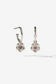 Meadowlark Posie Signature Hoops - Silver Pink Sapphire