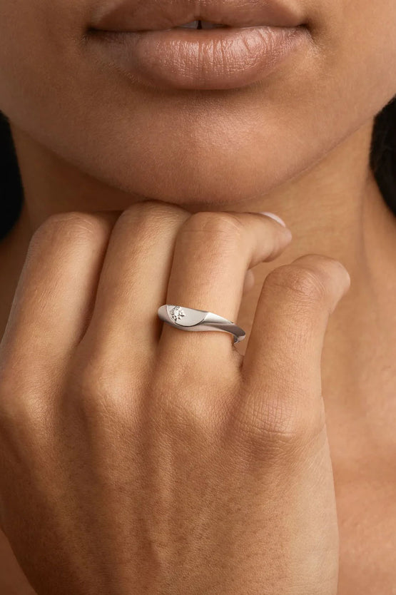 By Charlotte Lotus Ring - Silver
