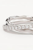 By Charlotte Entwined Hearts Ring - Silver