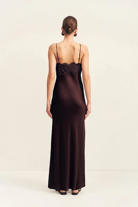 Shona Joy Simona Lace Maxi - Espresso