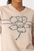 Sylvester Sketch Top - Grey Oatmeal