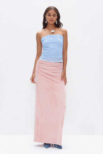 Ownley Bambi Velvet Skirt - Ballet Pink