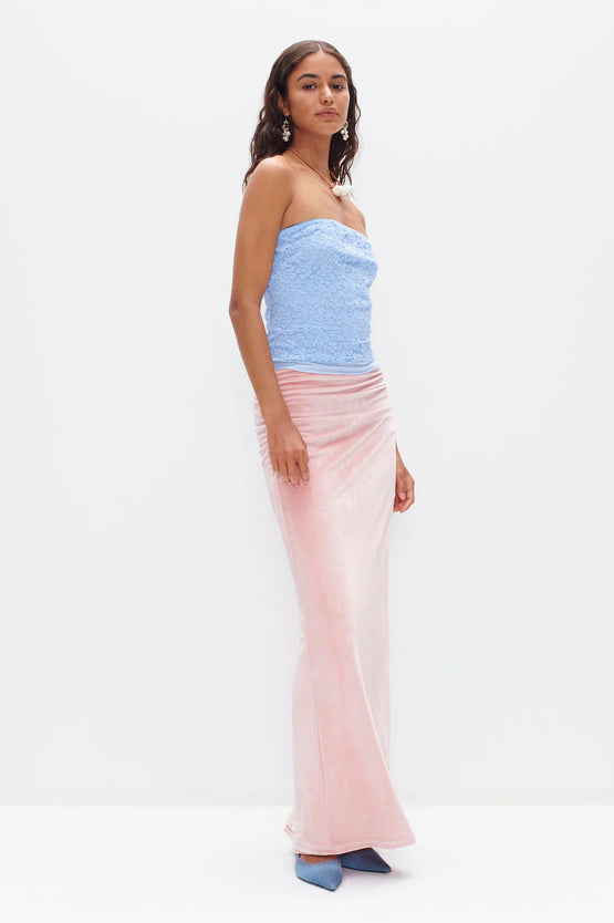 Ownley Bambi Velvet Skirt - Ballet Pink