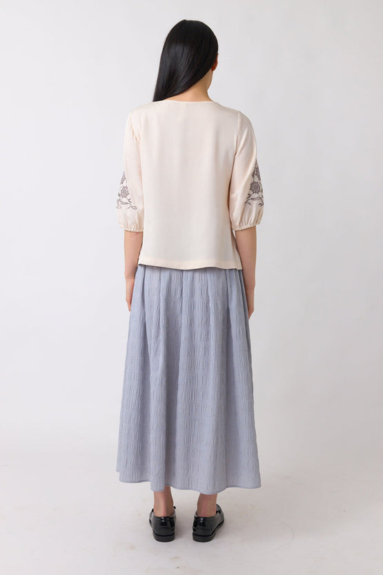 Sylvester Petite Check Skirt - Grey