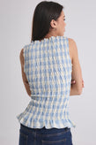 Gracious Luna Tank - Sky Gingham