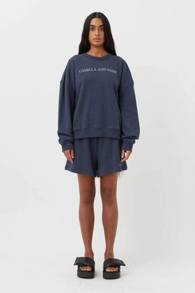 C&M Milton Crew - Slate Marle