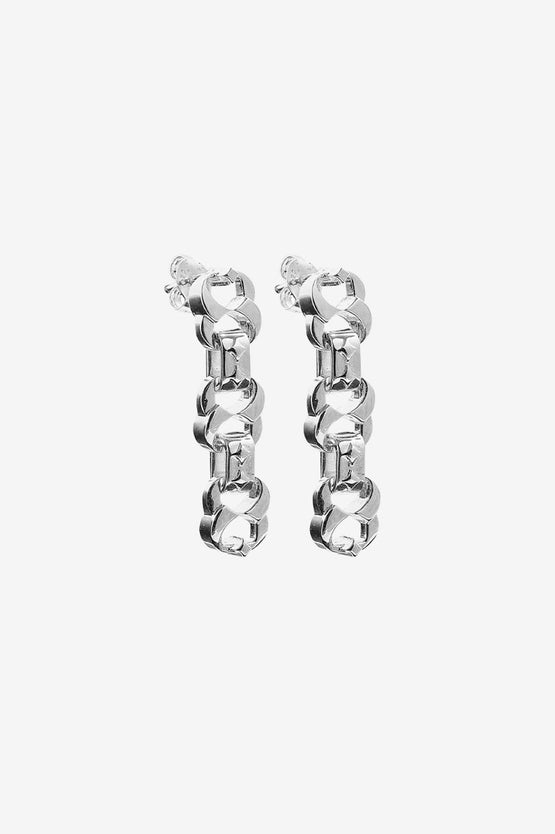 Stolen Girlfriends Club S-Logo Drop Earrings - Silver