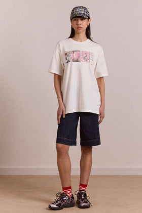 Damson Madder Slow Life Tee - Ecru