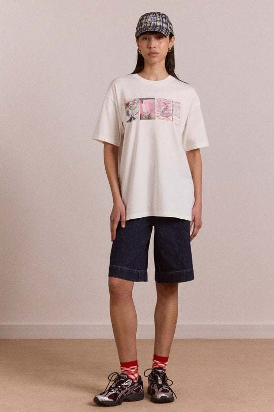 Damson Madder Slow Life Tee - Ecru
