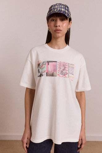 Damson Madder Slow Life Tee - Ecru