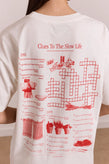 Damson Madder Slow Life Tee - Ecru
