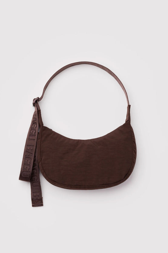 Baggu Small Nylon Crescent Bag - Coffee