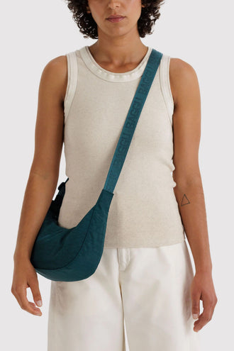 Baggu Small Nylon Crescent Bag - Deep Sea