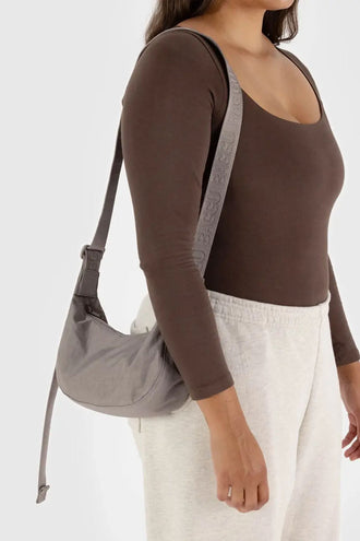 Baggu Small Nylon Crescent Bag - Dove