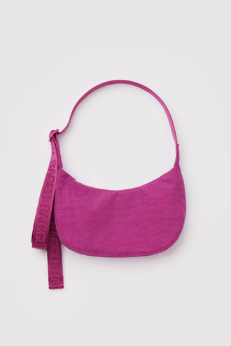 Baggu Small Nylon Crescent Bag - Deep Fuchsia