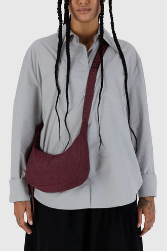 Baggu Small Nylon Crescent Bag - Mahogany