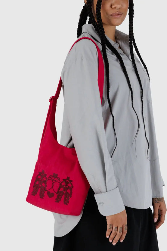 Baggu Small Nylon Sling - Embroidered Cowgirl